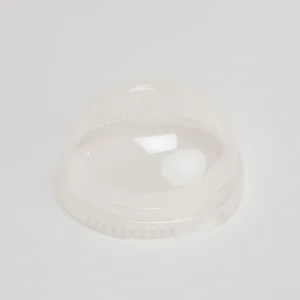 Clear PET Dome Lids with Hole to Fit 9-20oz Smoothie Cups x1,000